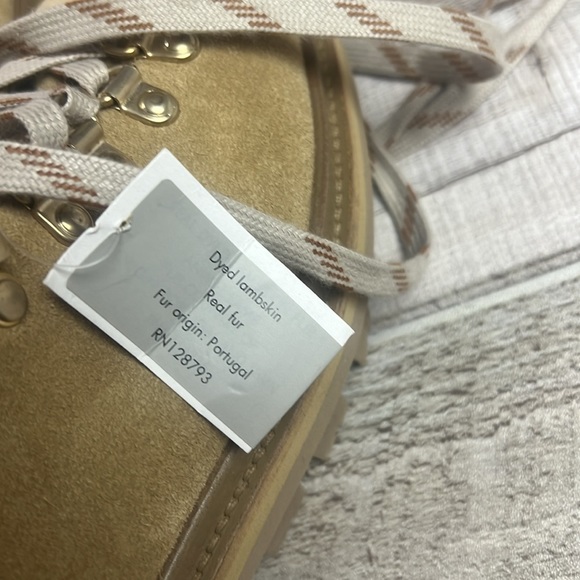 All Saints Wanda Genuine Shearling Lug Sole Combat Boot - Picture 9 of 10